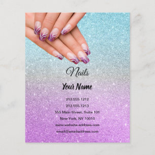 nagelkunstenaar business gepersonaliseerde flyer