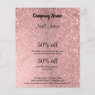 nagelkunstenaar business gepersonaliseerde flyer