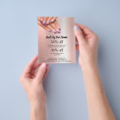 nagelkunstenaar business gepersonaliseerde flyer (Hand)