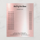 nagelkunstenaar business gepersonaliseerde flyer (Achterkant)