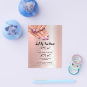 nagelkunstenaar business gepersonaliseerde flyer (Enkel)