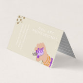 Nagelkunstenaar Glow Script Handgetekende Afspraak Visitekaartje (Achterkant)