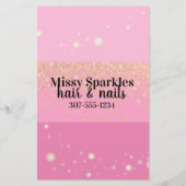 Nagelkunstenaar manicure pedicure salon prijstlijs flyer (Achterkant)