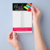 Nagelkunstenaar manicure pedicure salon prijstlijs flyer (Hand)