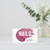 Nagelkunstenaar Mauve Poolse moderne typografie Visitekaartje (Staand voorkant)