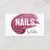 Nagelkunstenaar Mauve Poolse moderne typografie Visitekaartje (Voorkant)