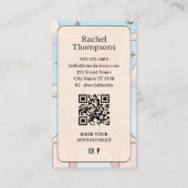 Nagelkunstenaar Pastel Tarot QR-code Zakelijke Kaa Visitekaartje (Achterkant)