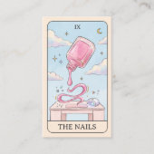 Nagelkunstenaar Pastel Tarot QR-code Zakelijke Kaa Visitekaartje (Voorkant)