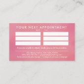 Nagelkunstenaar Word Art - Gentle Pastel Roos Visitekaartje (Achterkant)