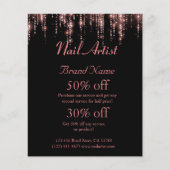 Nagelkünstlergeschäft personalisierter Flyer (Voorkant)