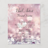 Nagelkünstlergeschäft personalisierter Flyer (Voorkant)