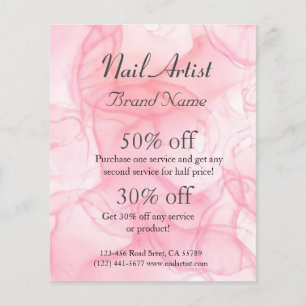 Nagelkünstlergeschäft personalisierter Flyer