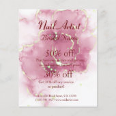 Nagelkünstlergeschäft personalisierter Flyer (Voorkant)