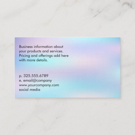 Nagellak borstel | Pastelverloop Achtergrond Visitekaartje (Achterkant)