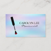 Nagellak borstel | Pastelverloop Achtergrond Visitekaartje (Voorkant)