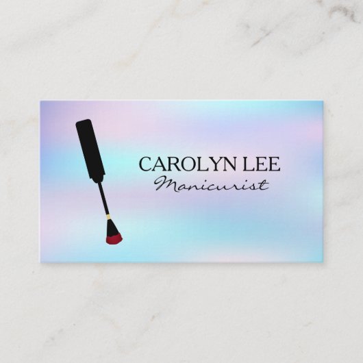 Nagellak borstel | Pastelverloop Achtergrond Visitekaartje (Voorkant)