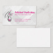 Nagellak en gemanicuurde hand visitekaartje (Voorkant / Achterkant)