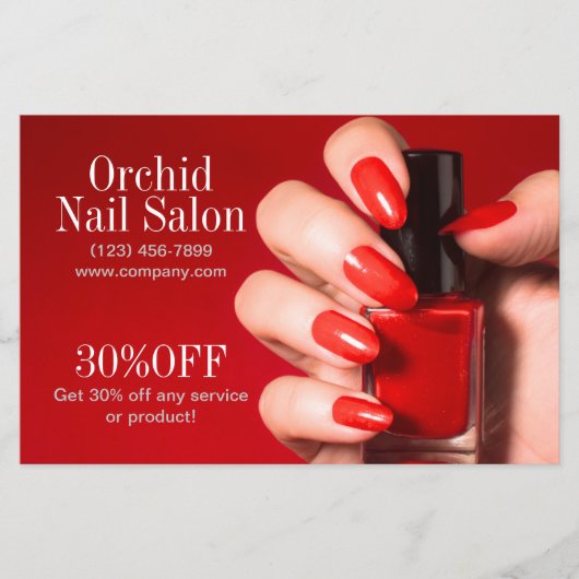 Nagellak Esthetisch Nail Salon prijslijsten Flyer (Voorkant)