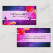 Nagellak Fles Pour | nagelknippers Visitekaartje (Voorkant / Achterkant)