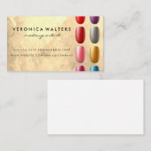 Nagellak flessen gemorst | kleurrijke manicure klantenkaartje (Voorkant / Achterkant)