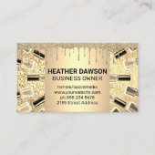 Nagellak Flessen | Goud Metaal Visitekaartje (Voorkant)
