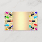 Nagellak flessen | goudglittermetaalvlokken visitekaartje (Achterkant)