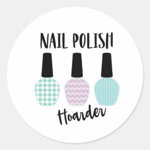 Nagellak Hoarder Ronde Sticker