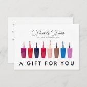 Nagellak Kleurenset Nagelsalon Cadeaubon (Voorkant / Achterkant)
