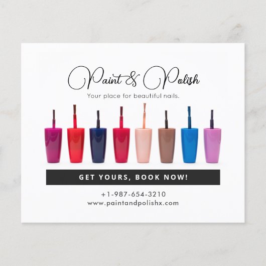 Nagellak Kleurenset Nagelsalon Flyer (Voorkant)
