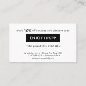 Nagellak Kleurenset Nagelsalon Korting Kaart (Achterkant)