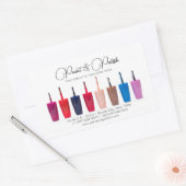 Nagellak Kleurenset Nagelsalon Rechthoekige Sticker (Envelop)