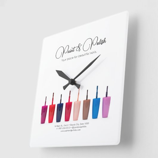 Nagellak Kleurenset Nagelsalon Vierkante Klok (Hoek)