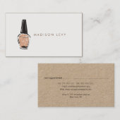 Nagellak kunstenaar schoonheidsspecialiste salon afsprakenkaartje (Voorkant / Achterkant)