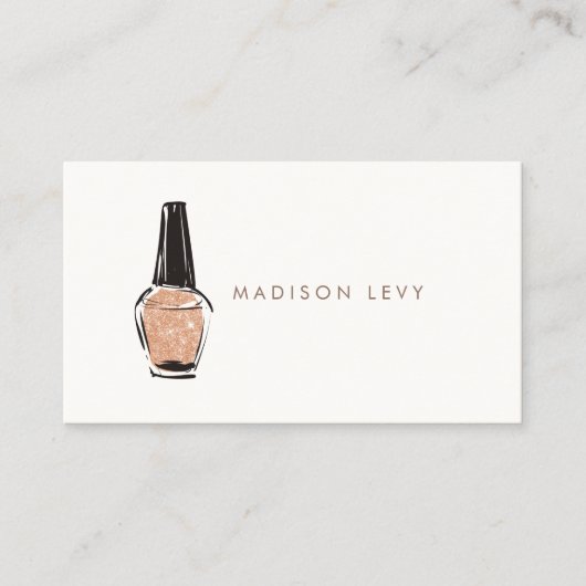 Nagellak kunstenaar schoonheidsspecialiste salon afsprakenkaartje (Voorkant)