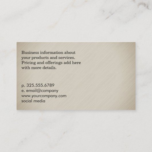 Nagellak Manicure Monogram Visitekaartje (Achterkant)