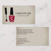 Nagellak Manicure Monogram Visitekaartje (Voorkant / Achterkant)