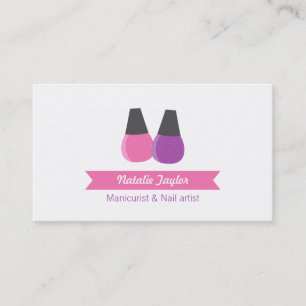 Nagellak Manicurist Nagelkunstenaar Visitekaartjes