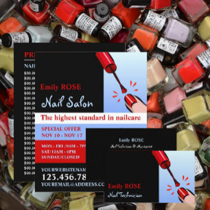 Nagellak, nagelstylist, nagelsalon advertentie flyer
