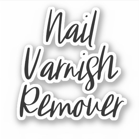 Nagellak Remover Opslag Sticker (Voorkant)
