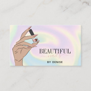 nagellak salon vrouw hand nagels technicus b visitekaartje