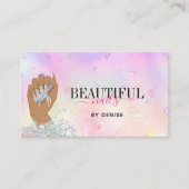 nagellak slachterij hand nagellak technicus visitekaartje (Voorkant)