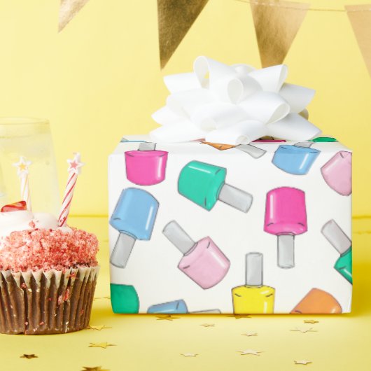 Nagellak Spa Party Manicure Beauty Verjaardag Cadeaupapier (Verjaardagsfeest)