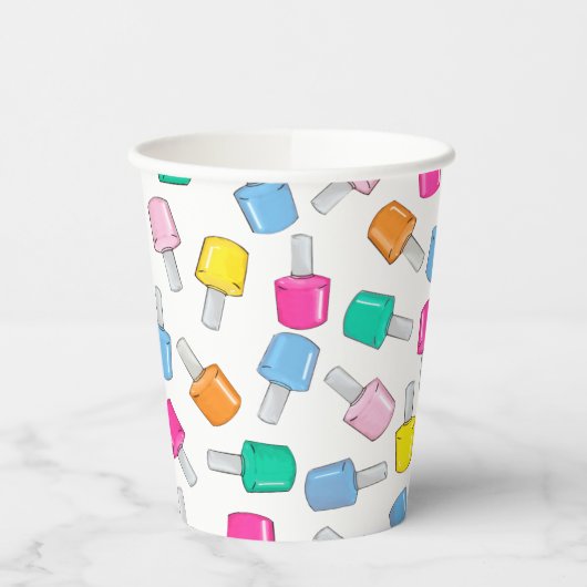 Nagellak Spa Party Manicure Beauty Verjaardag Papieren Bekers (Links)