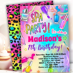 Nagellak Spa Party Verjaardag Kaart