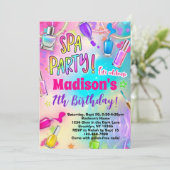 Nagellak Spa Party Verjaardag Kaart (Staand voorkant)