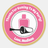 Nagellak Verjaardagsfeestje Favor Stickers (Voorkant)