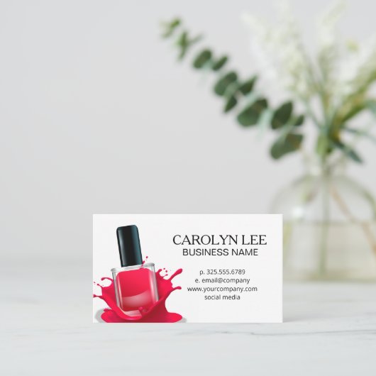 nagellak visitekaartje (Staand voorkant)