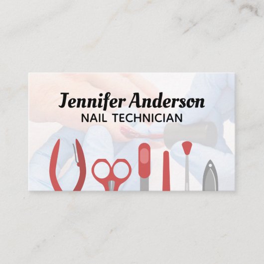 Nagelmanicure Gereedschap | Het schilderen van nag Visitekaartje (Voorkant)