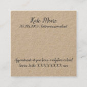 Nagelmanicurist of pedicurist schoonheidsdienst vierkante visitekaartje (Achterkant)