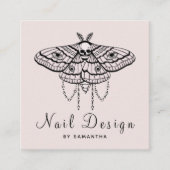 Nagelontwerp Acrylische pedicure Butterfly Vierkante Visitekaartje (Voorkant)